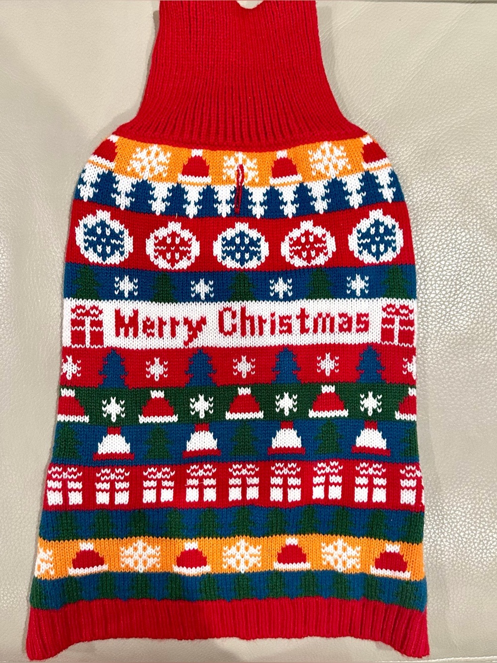NWOT Festive Red Christmas Dog Sweater Size Large - Picture 2 of 4